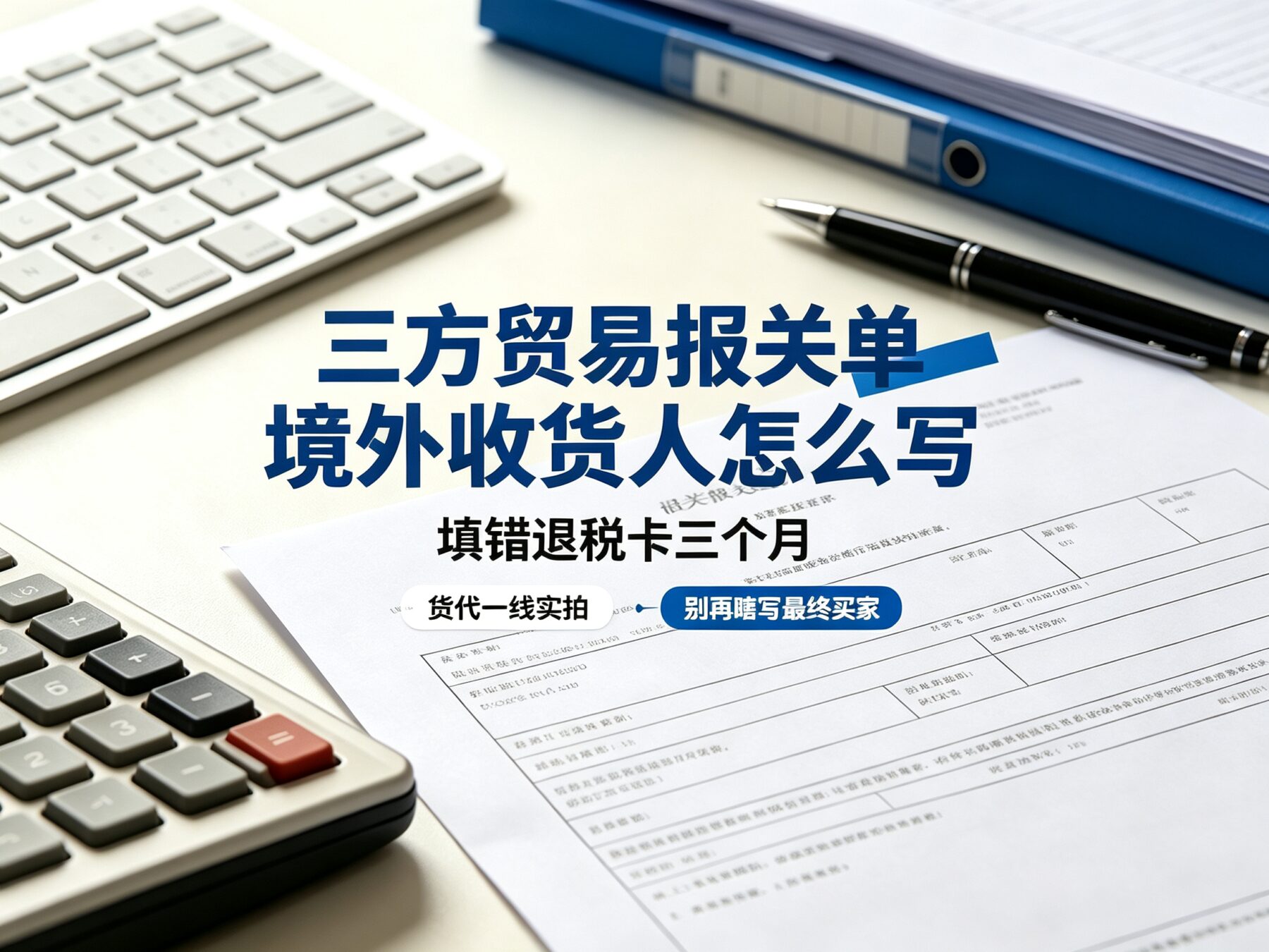 三方贸易报关单境外收货人填错退税卡三个月，别再瞎写最终买家了