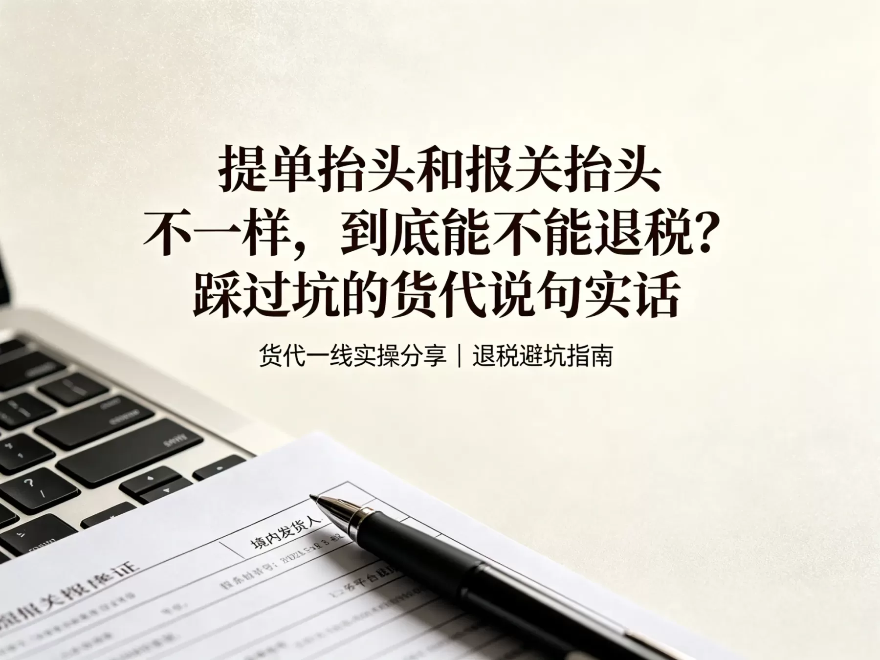 提单抬头和报关抬头不一样，到底能不能退税？踩过坑的货代说句实话