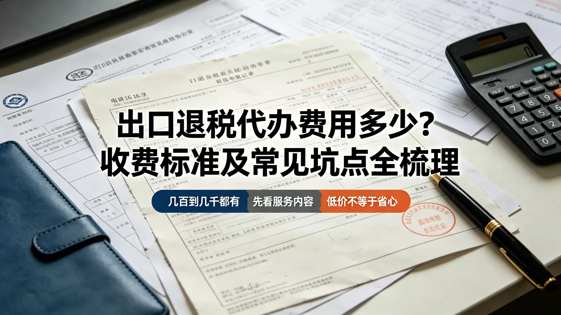 出口退税代办费用没有统一标准,关键要看服务内容、计费方式和风险承担范围