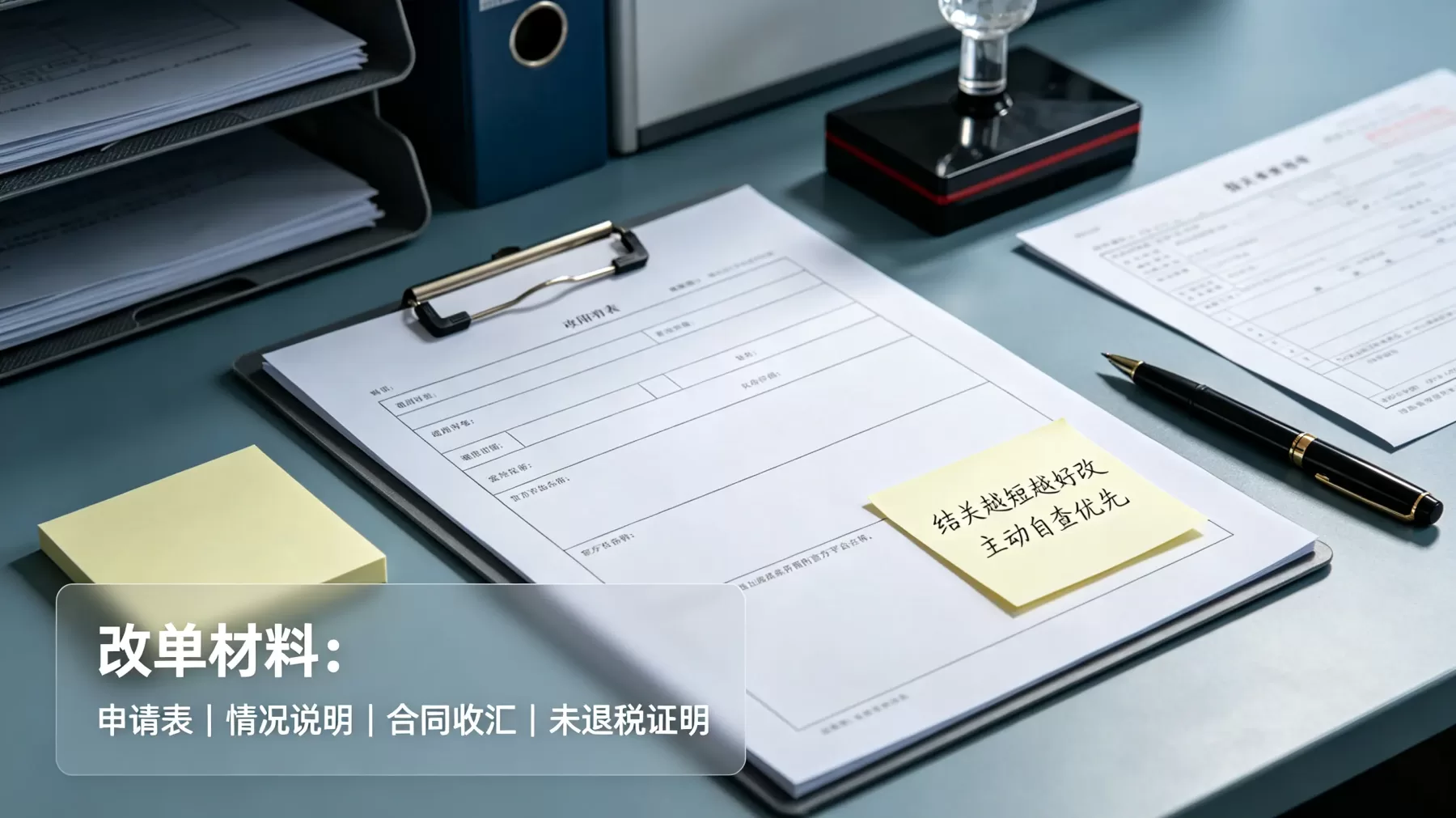 改单不是只靠一句话说明,材料越完整,审核越快