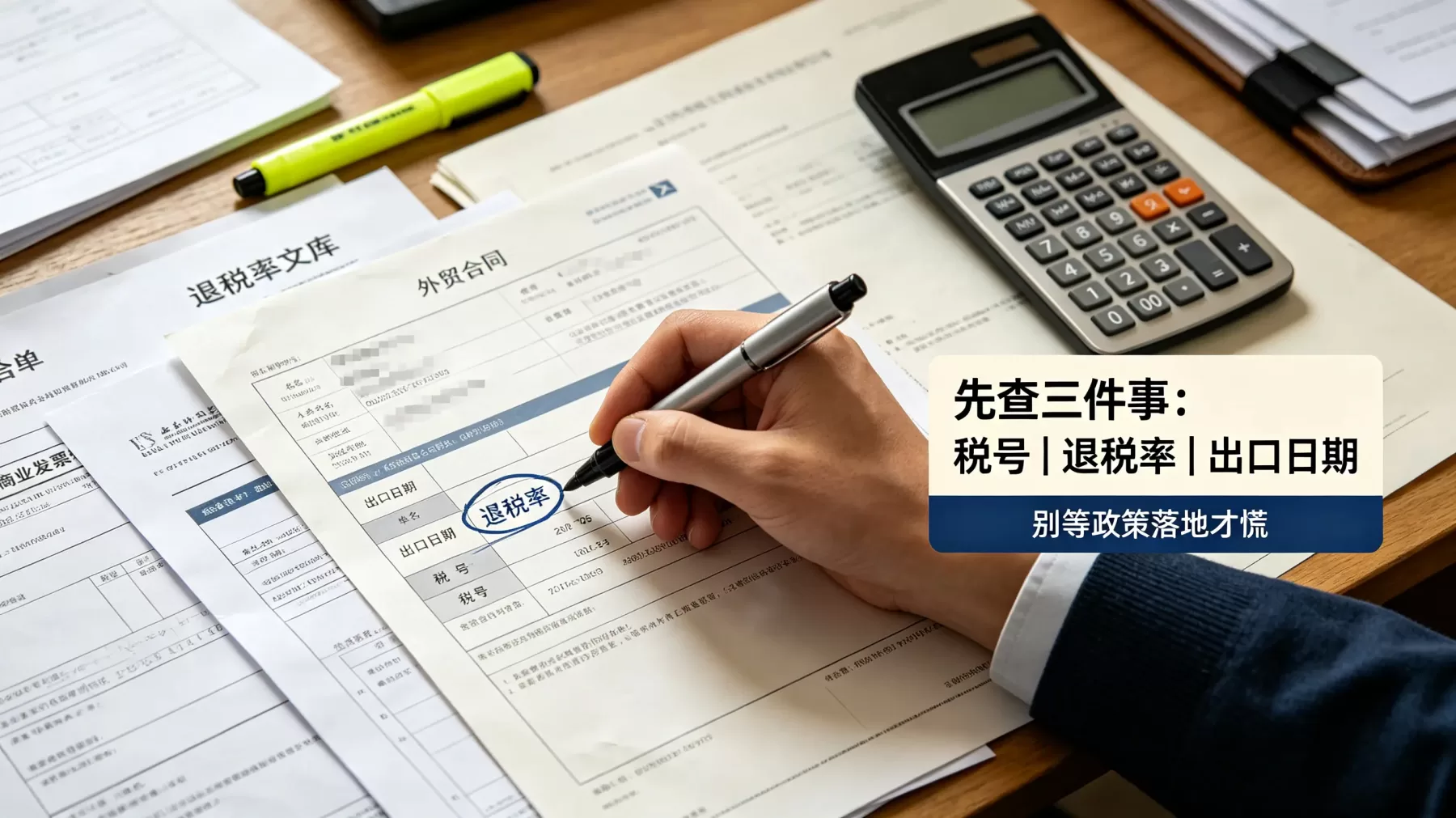 判断自己的产品是否受影响,先查税号、退税率和出口日