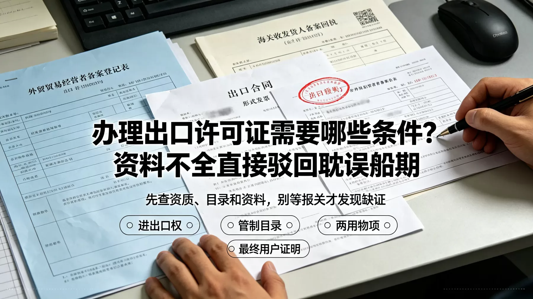 办理出口许可证需要哪些条件？资料不全直接驳回耽误船期