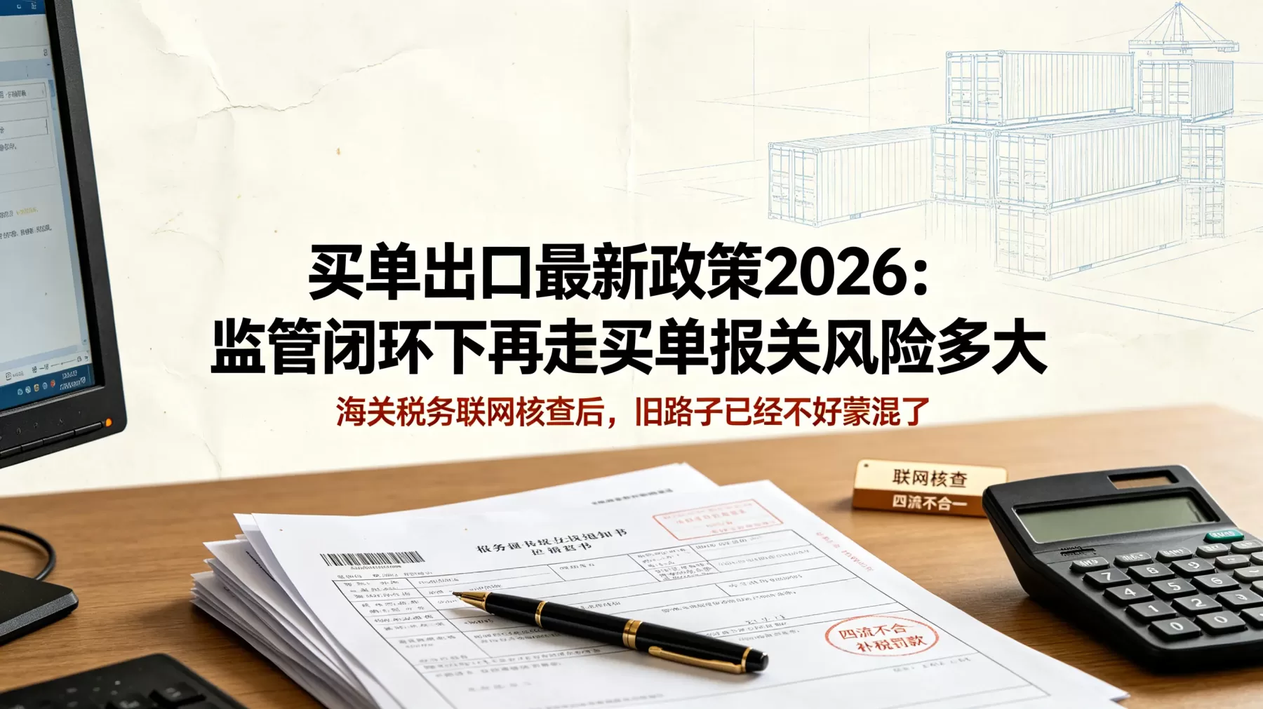 2026 年买单出口最新政策重点看海关税务联网核查,信息对不上不再像以前那样容易混过去