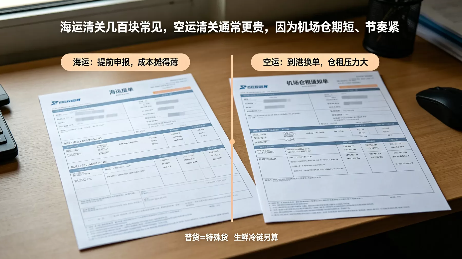 海运清关和空运清关收费不同,核心差在申报节奏、仓租压力和人工协调成本
