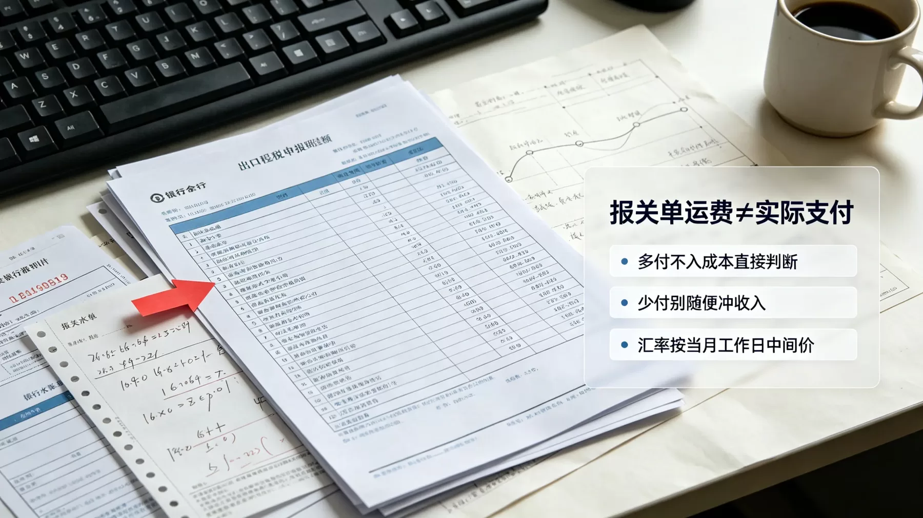报关单预估运费和实际支付有差异很常见,调账时不要轻易冲减主营业务收入