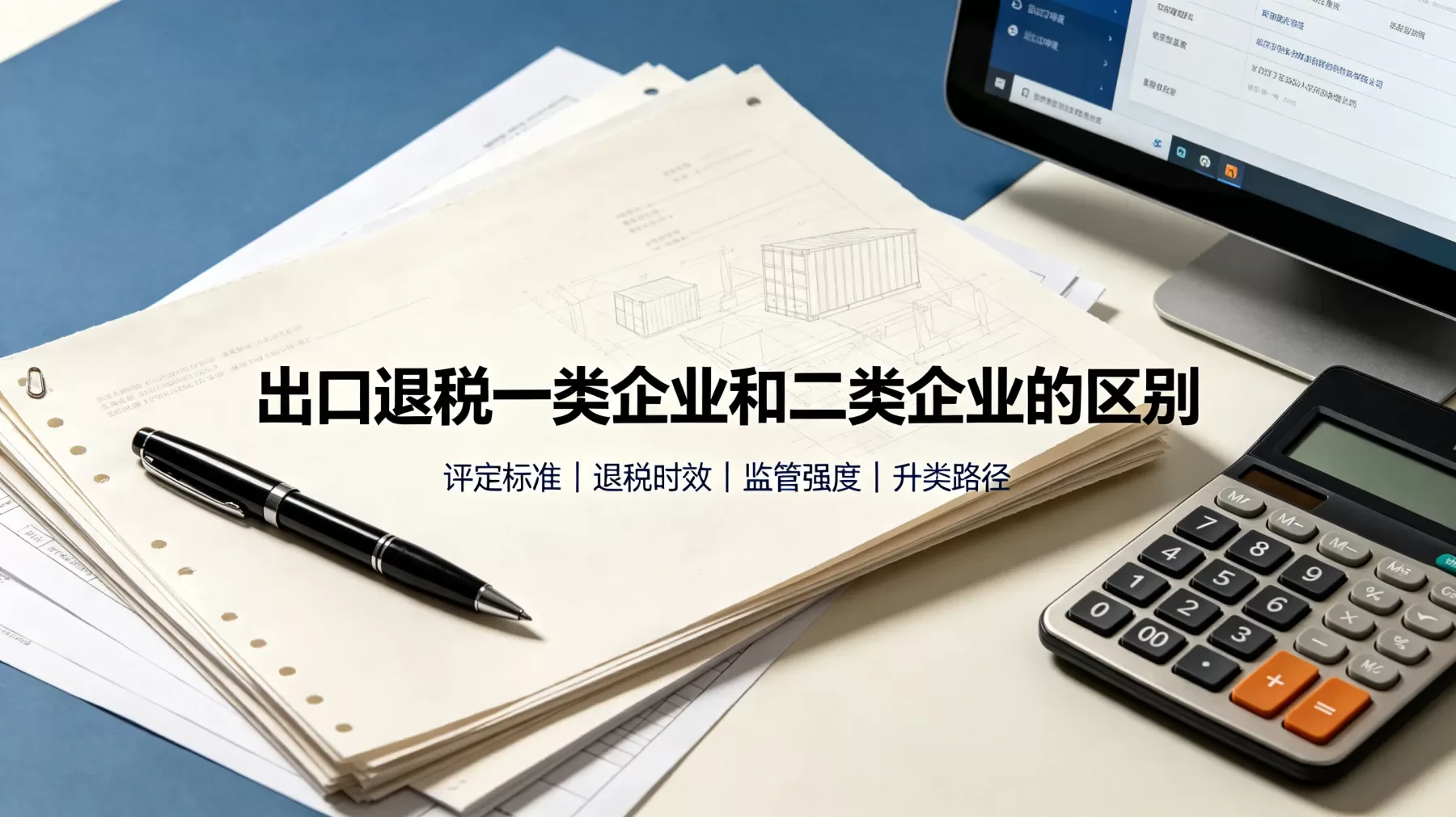 出口退税一类企业和二类企业的区别,核心看评定标准、退税时效和监管力度