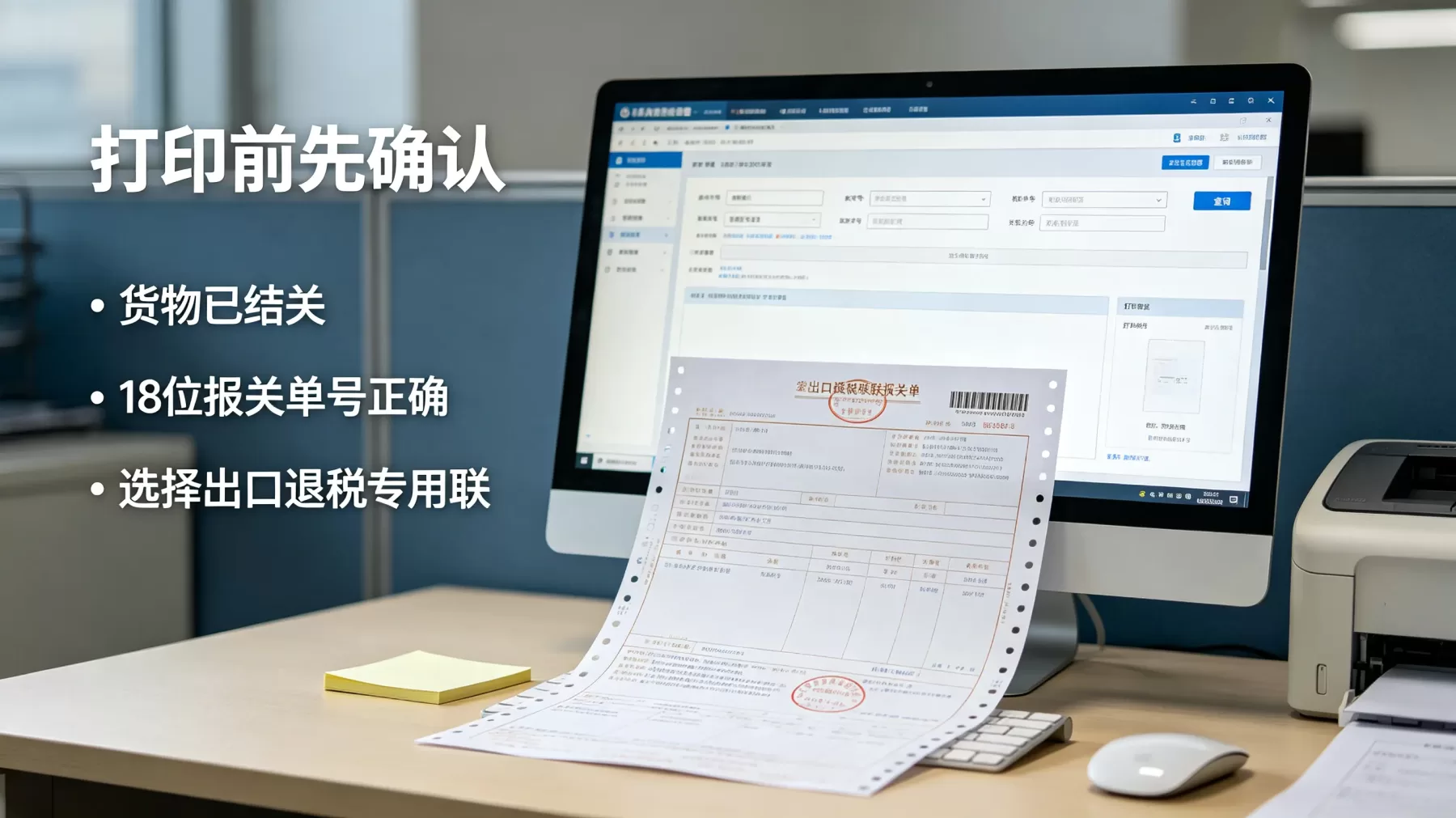 出口退税联报关单打印步骤操作图