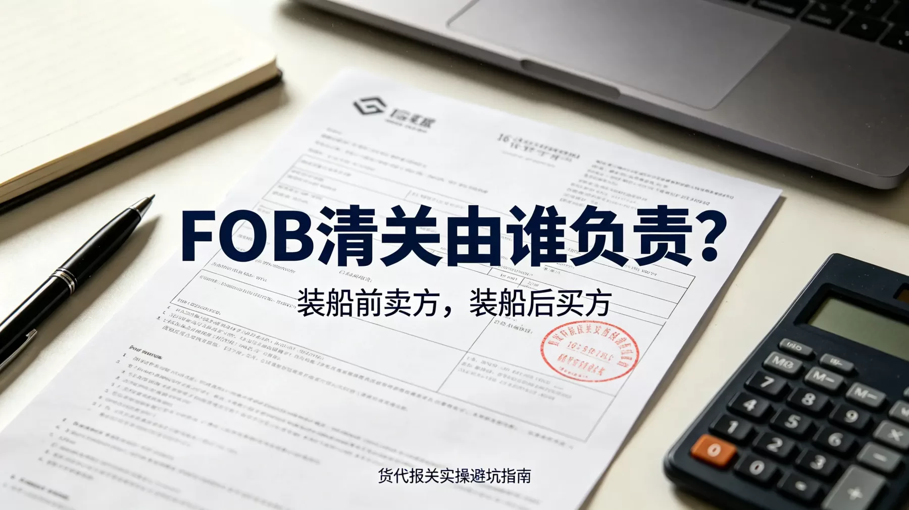 先把核心权责看清楚:FOB 不是简单 “买方全包”,出口和进口清关要分开判断 FOB 清关由谁负责?外贸报关清关责任划分封面图