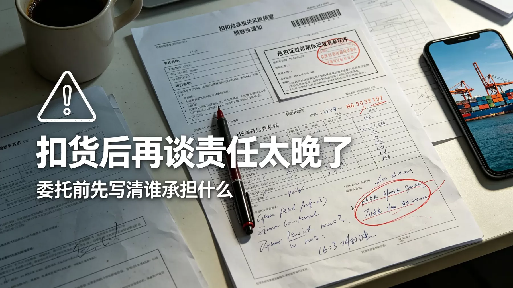 扣货后再谈责任就被动了,委托前要把申报失误、查验费用和损失承担写清楚 上海危险品报关公司扣货损失责任判定实拍图