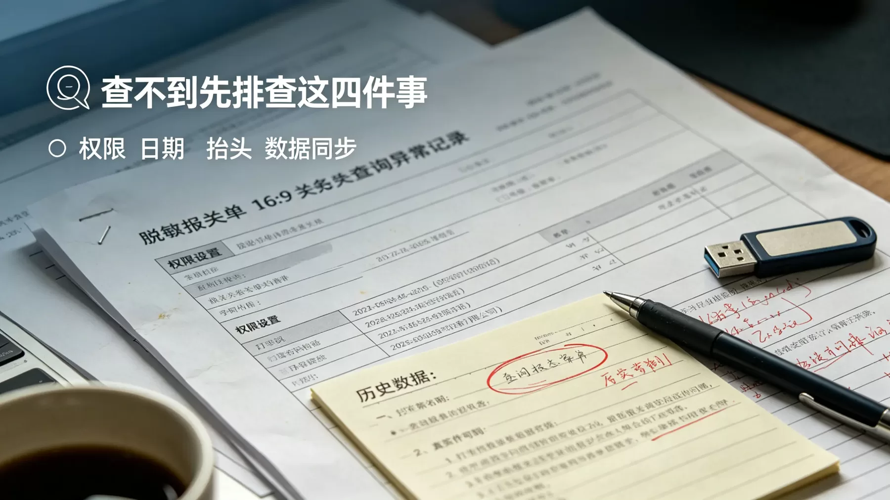 查不到或信息不全,先排查权限、日期范围、申报抬头和数据同步情况 海关进口货物报关单查询不到原因排查实拍图