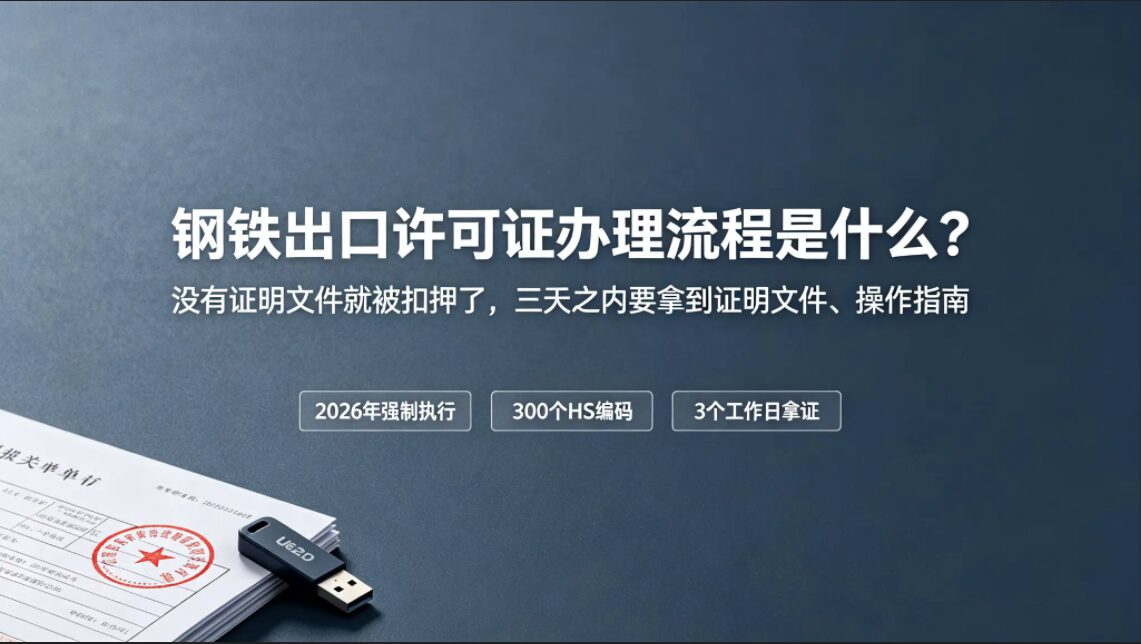 钢铁出口许可证办理中 HS 编码归错的真实代价,一个编码之差,退税 13% 变 0% 还要补税罚款 钢铁出口许可证 HS 编码归类错误案例示意图