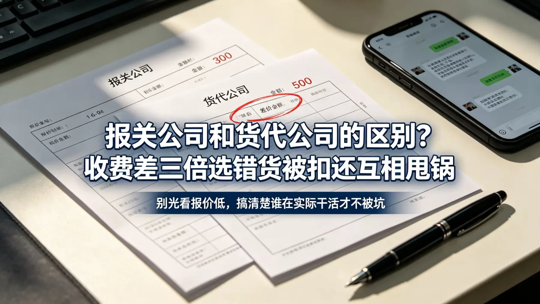 报关公司和货代公司的区别？收费差三倍选错货被扣还互相甩锅