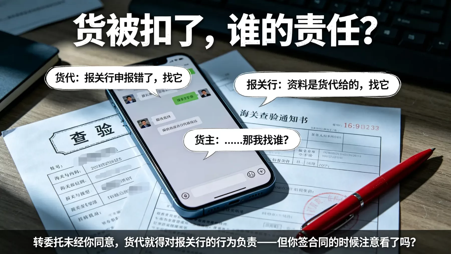 报关公司和货代公司的区别之选品判断图，手写分类清单与货物样品实拍