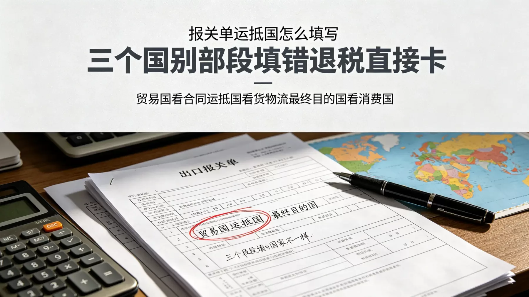 报关单运抵国怎么填写？三个国别字段填错退税直接卡