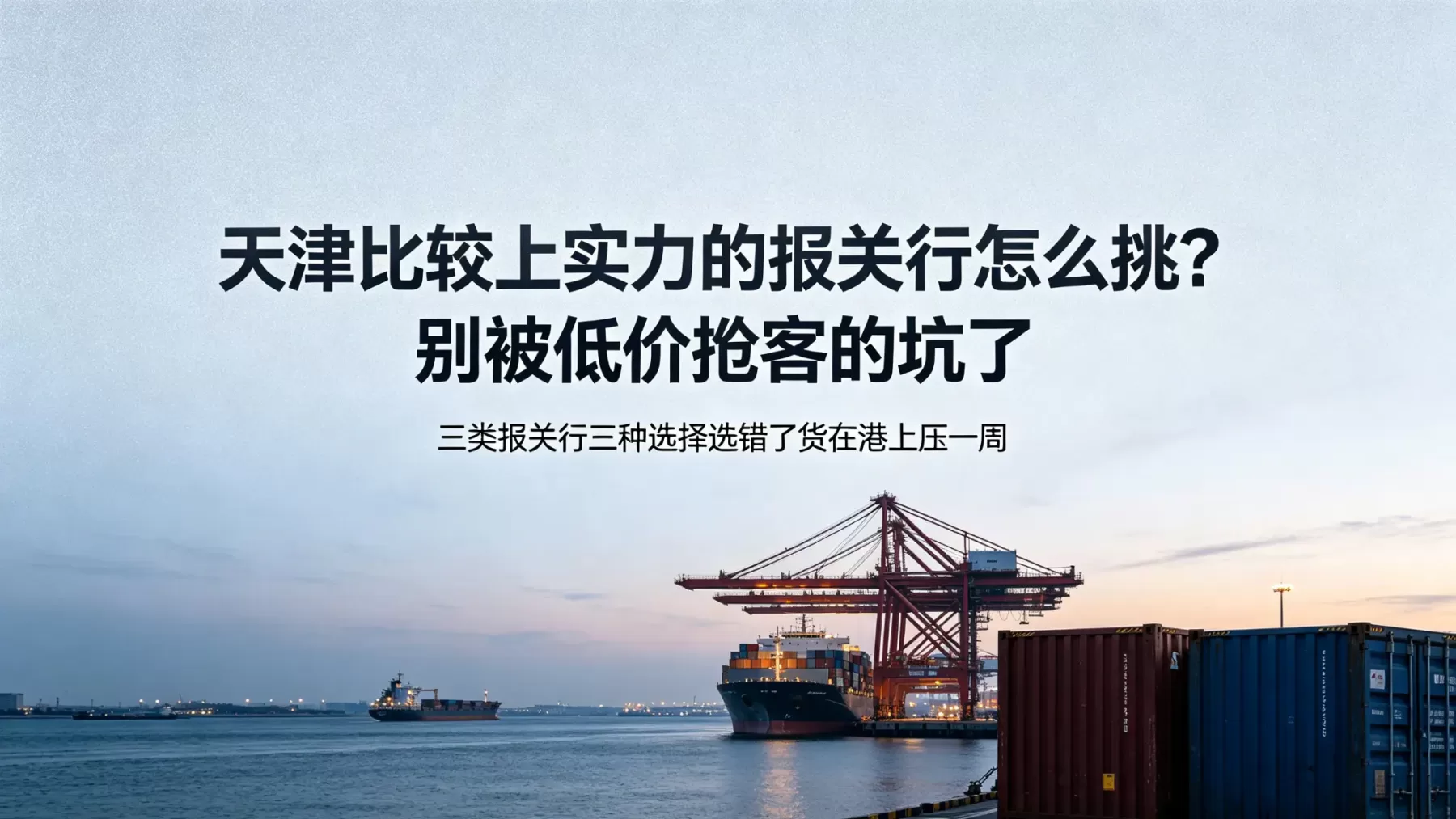 天津报关行怎么挑,三类报关行三种选择,选错了货在港上压一周。 天津比较有实力的报关行怎么挑封面,天津港集装箱码头实景