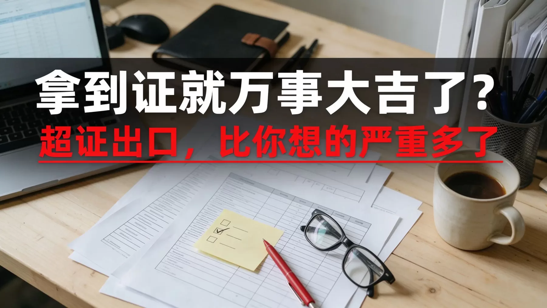 两用物项出口许可证使用注意事项，打印文件红笔眼镜俯拍实拍