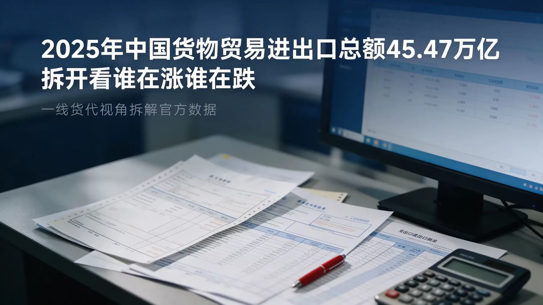 2025年我国货物贸易进出口总额45.47万亿，拆开看谁在涨谁在跌