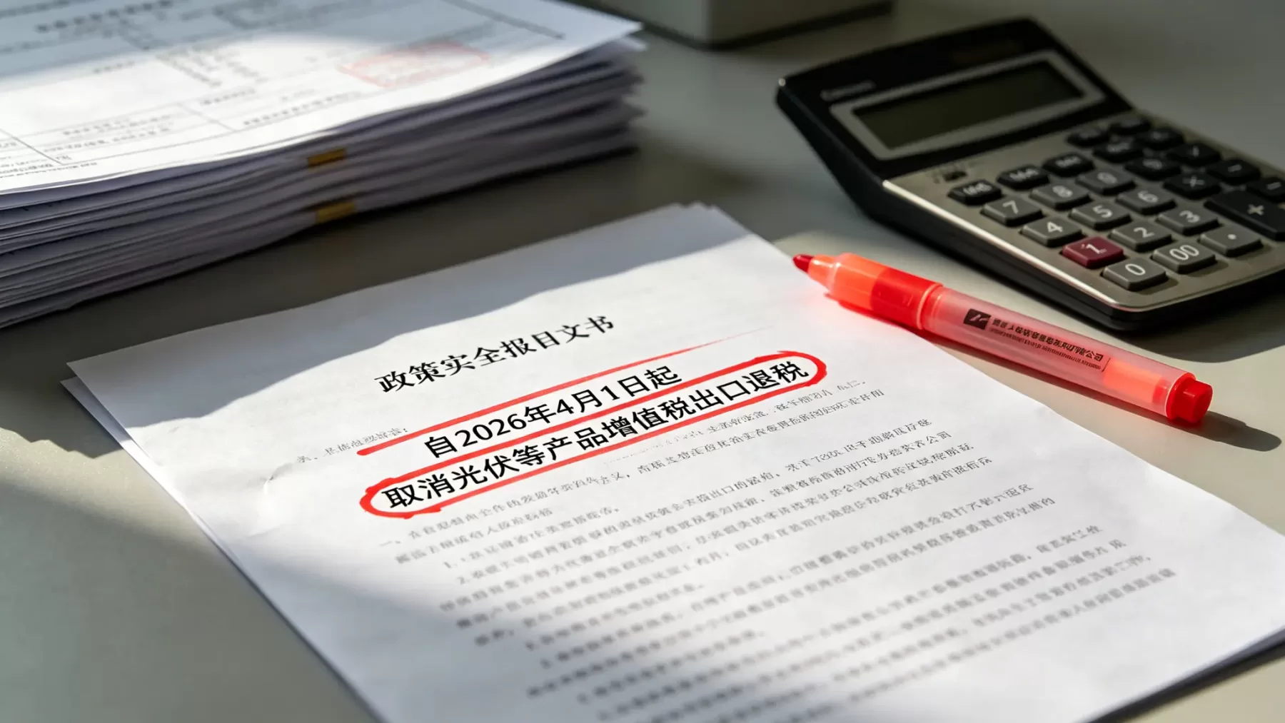 - 2026 年 4 月起光伏产品取消退税,电池产品从 9% 降到 6%,年底前还能赶一波 2026 年光伏电池产品取消出口退税政策文件