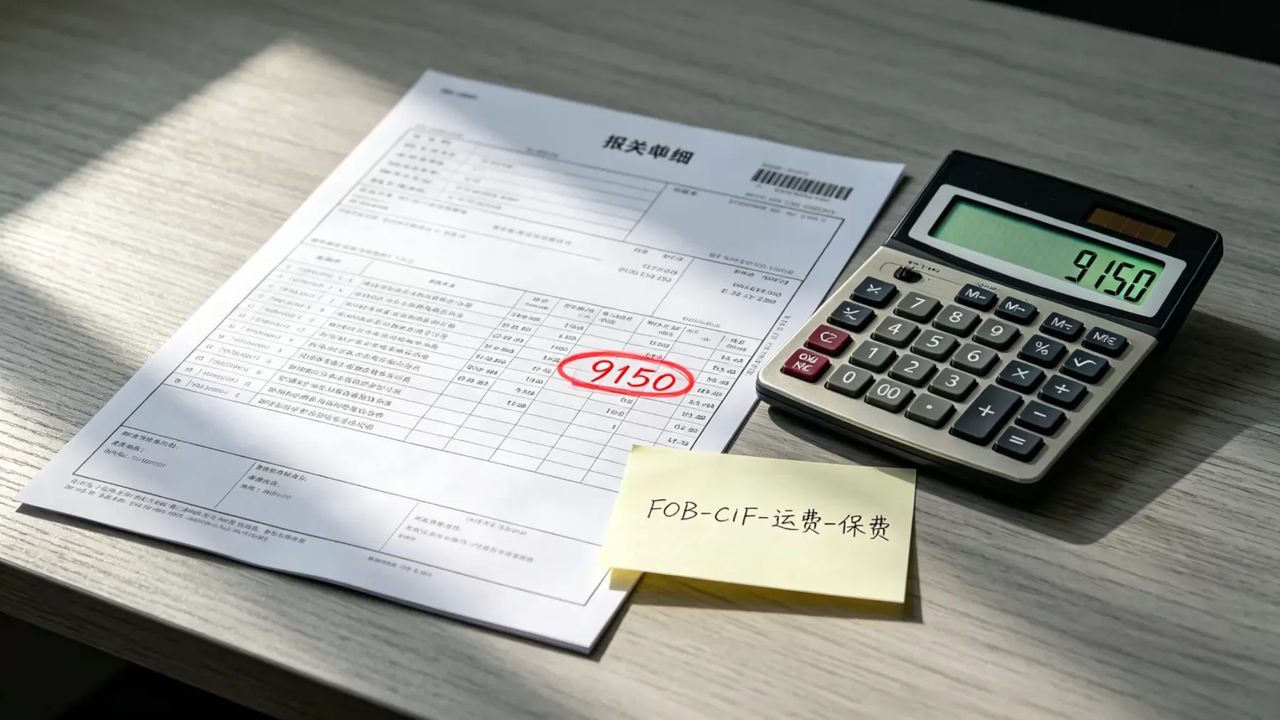 - FOB=CIF 减国际运费减保险费,扣错一个数,退税额跟着错一片 报关单 FOB 价格 CIF 换算计算器与手写公式实拍